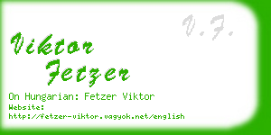 viktor fetzer business card